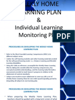 Individual Learning Monitoring Plan