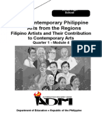 SHS12 - CPAR - Q1 - Mod4 - Contemporary Philippine Arts From The Regions Filipino Artists and Their Contribution To Contemporary Arts - v3