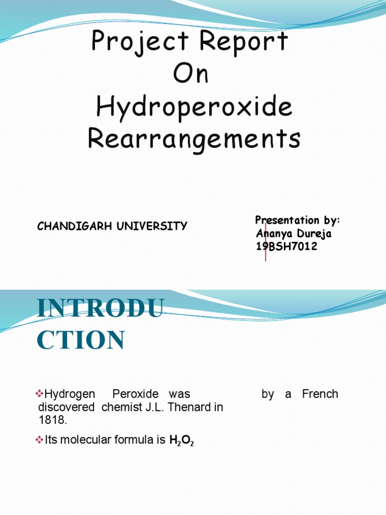 Hydroperoxide Rearrangement Methods | PDF | Hydrogen Peroxide ...