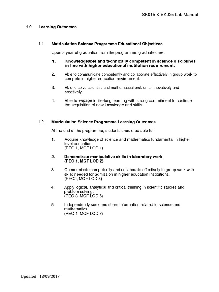 SK015 & SK025 Lab Manual PDF Titration Chemistry
