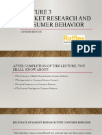 Lecture 3. Market Research & Consumer Behavior. I