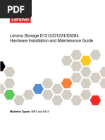 Hardware Installation Maintenance Guide Lenovo Storage d1212 d1224 d3284