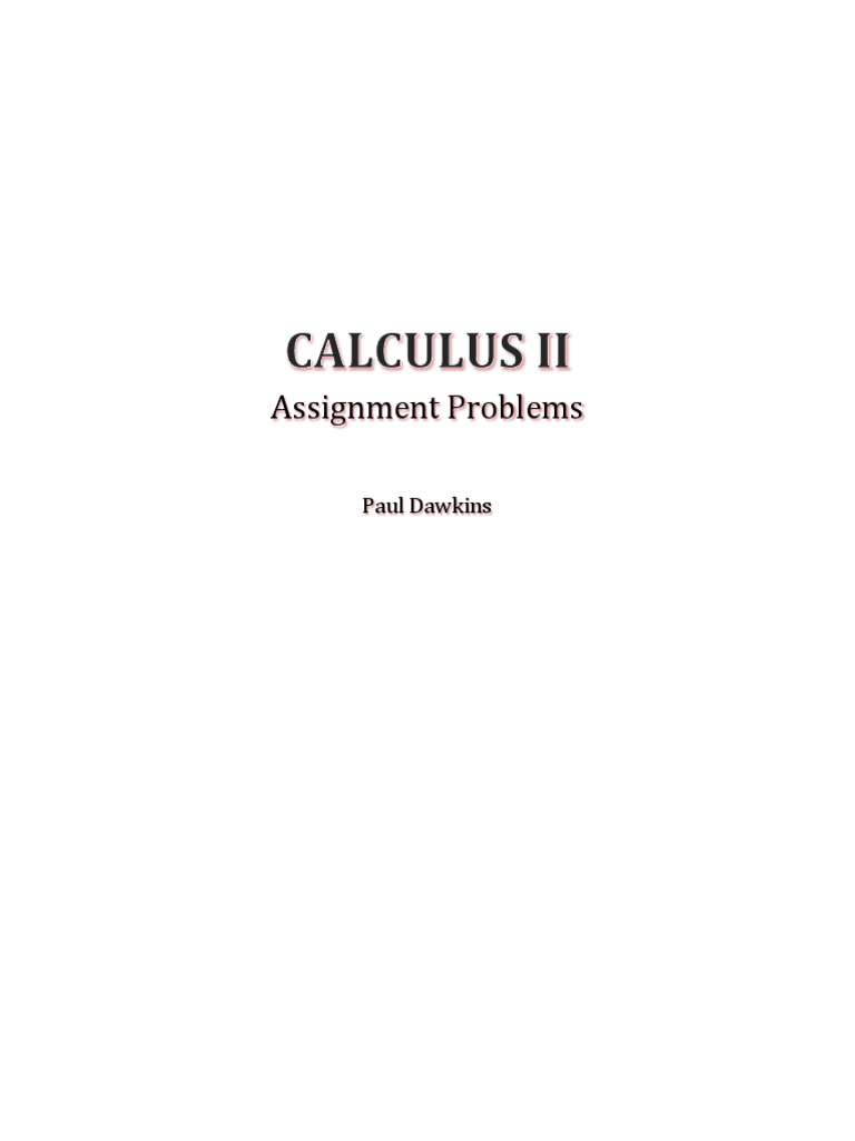 CalcII Complete Assignment | PDF | Series (Mathematics) | Power Series