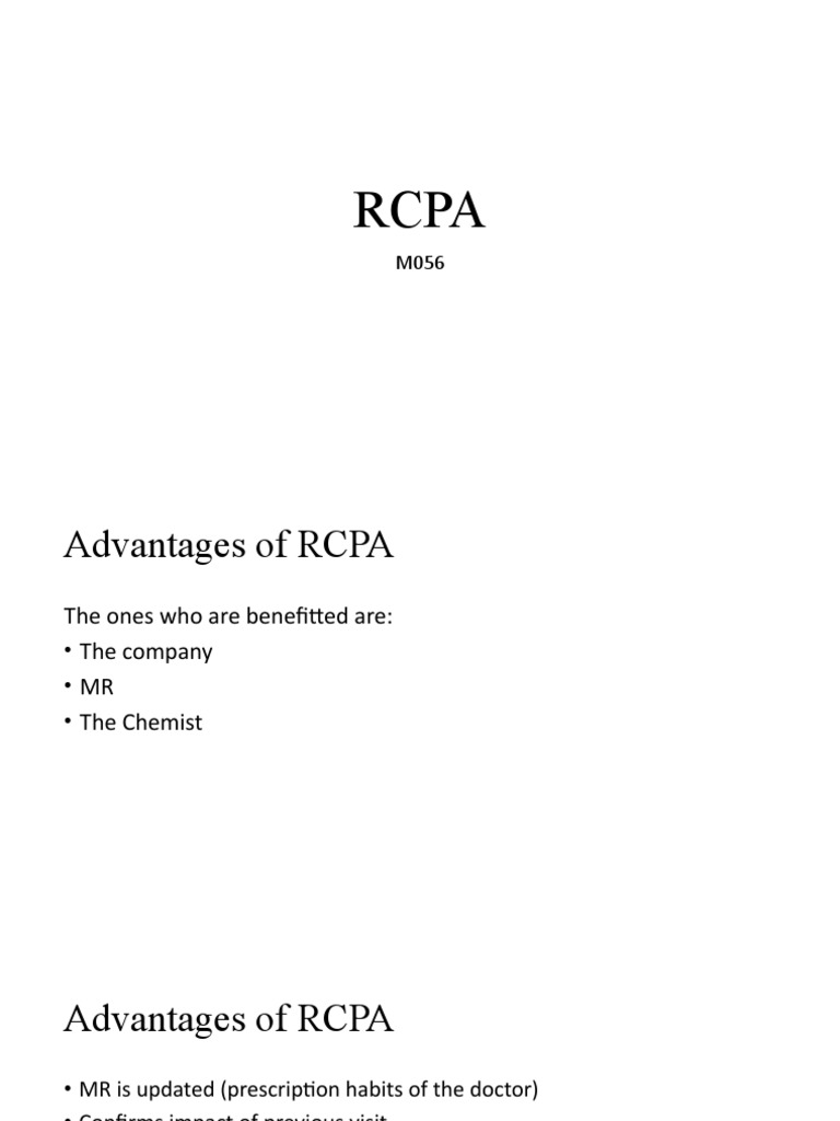 RCPA | PDF
