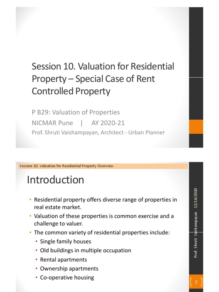 Rental Valuation of Residential Properties | PDF | Real Estate ...