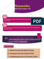 Matematika SMP Persamaan dan Pertidaksamaan Linear Satu Variabel