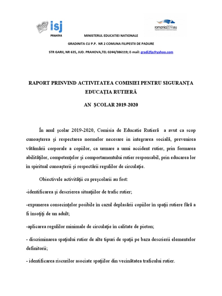 Raport Com Ed Rutiera | PDF