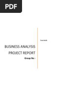 Business Analysis Project Report: Group No