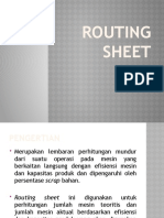 Routing Sheet