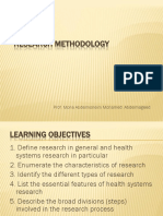 Research Methodology: Prof. Mona Abdelmoneim Mohamed Abdelmageed