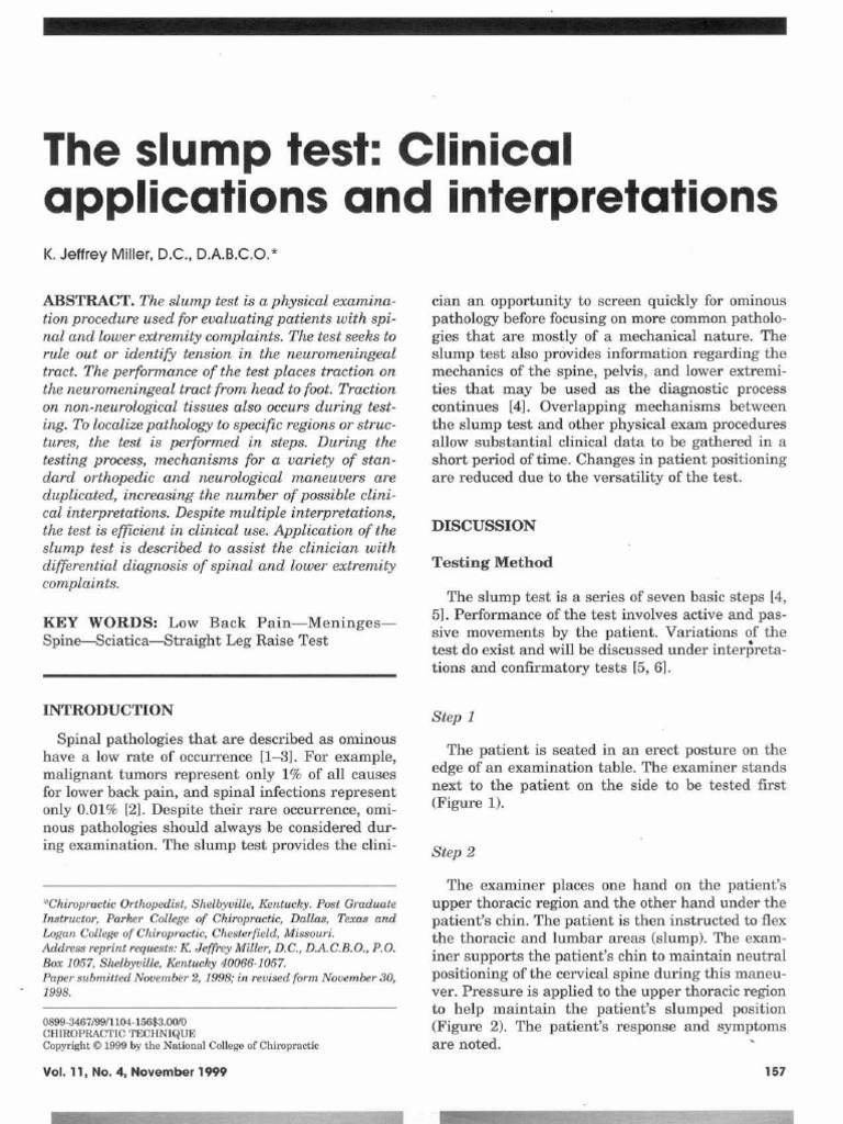 Slumptest | PDF | Spinal Cord | Anatomical Terms Of Motion