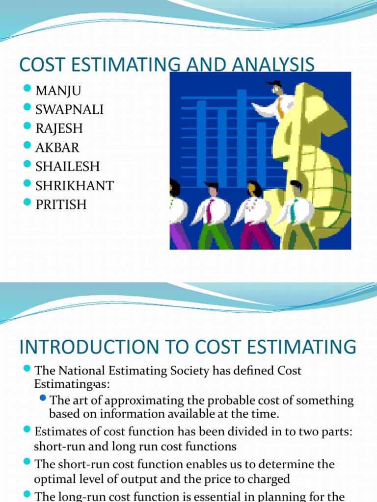 Cost Estimation and Analysis1 | PDF | Long Run And Short Run | Cost ...