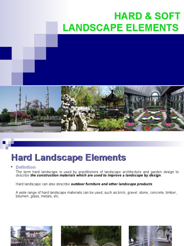 Hard and Soft Landscape Elements Explained | PDF | Landscape | Trees