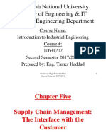 Chapter 5 - Supply Chain Management The Interface With The Customer