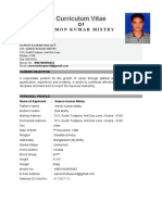 Curriculum Vitae: Sumon Kumar Mistry