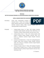 Keputusan Kepala Badan Narkotika Nasional NOMOR: KEP / 606 / VIII / KA / KP.07.00 / 2019 / BNN