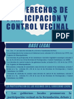 DERECHOS DE PARTICIPACION y Control Vecinal