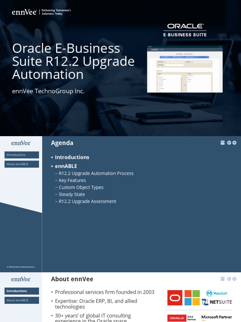 Oracle E-Business Suite R12.2 Upgrade Automation: Ennvee Technogroup ...
