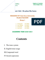 Assignment: Unit 1 No Place Like Home: RESEARCH BY Asia Euro University Student Batch23 Goup