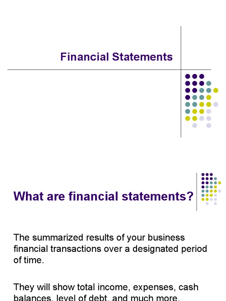 Understanding Financial Statements Basics | PDF | Balance Sheet ...