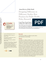 Designing Difference in Difference Studies: Best Practices For Public Health Policy Research