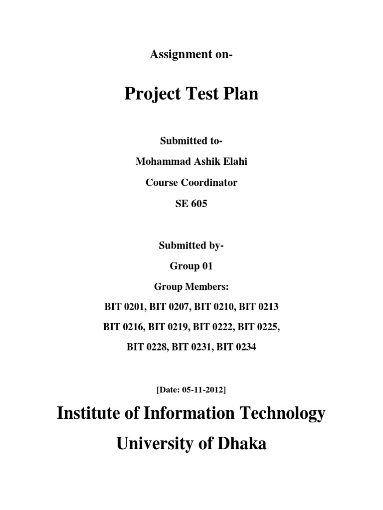 SIS Test Plan for IIT, University of Dhaka | PDF | Specification ...