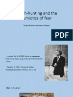 Witch-Hunting and The Semiotics of Fear: Sergio Alejandro Velásquez Sabogal
