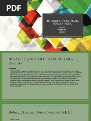 Bidang Ekonomi Utama Negara (NKEA)  PDF
