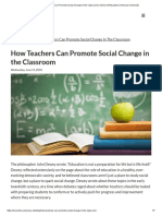 How Teachers Can Promote Social Change in The Classroom - School of Education - American University