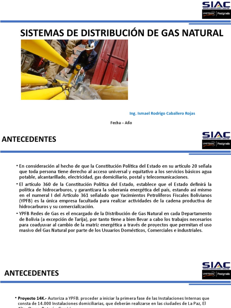 Distribución de Gas Natural en Bolivia | PDF | Regulación | Naturaleza