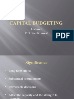 Capital Budgeting-Session 1 For Iit - Fin Mangt