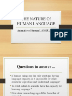 The Nature of Human Language