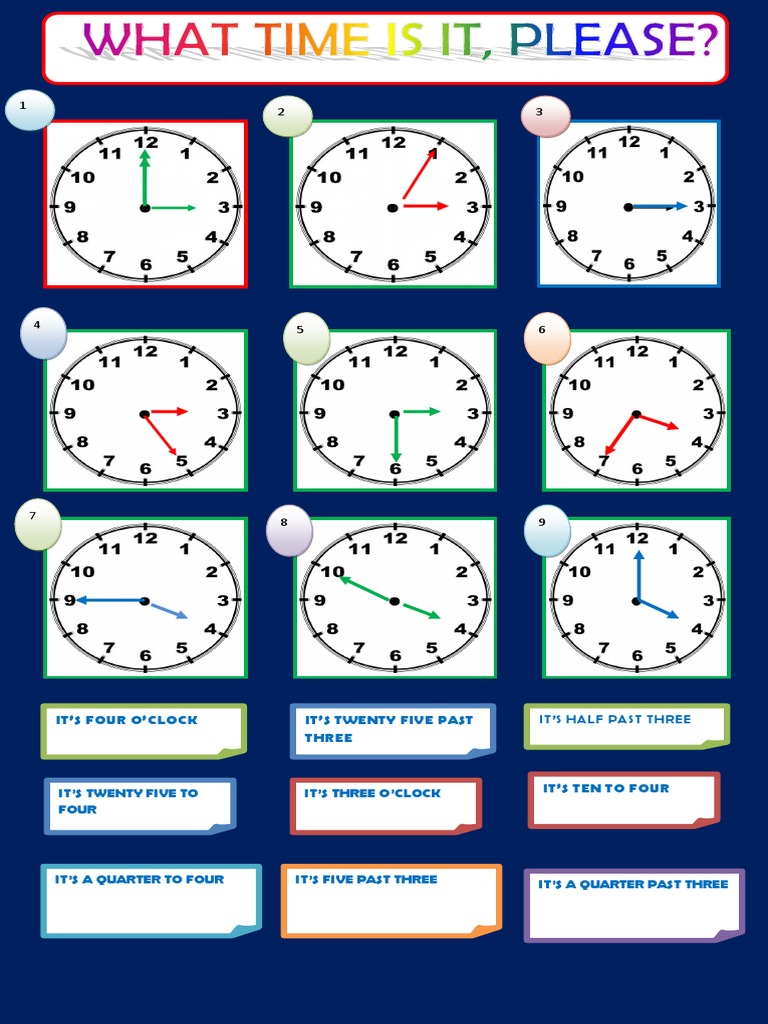 What Time Is It... Exercise PDF