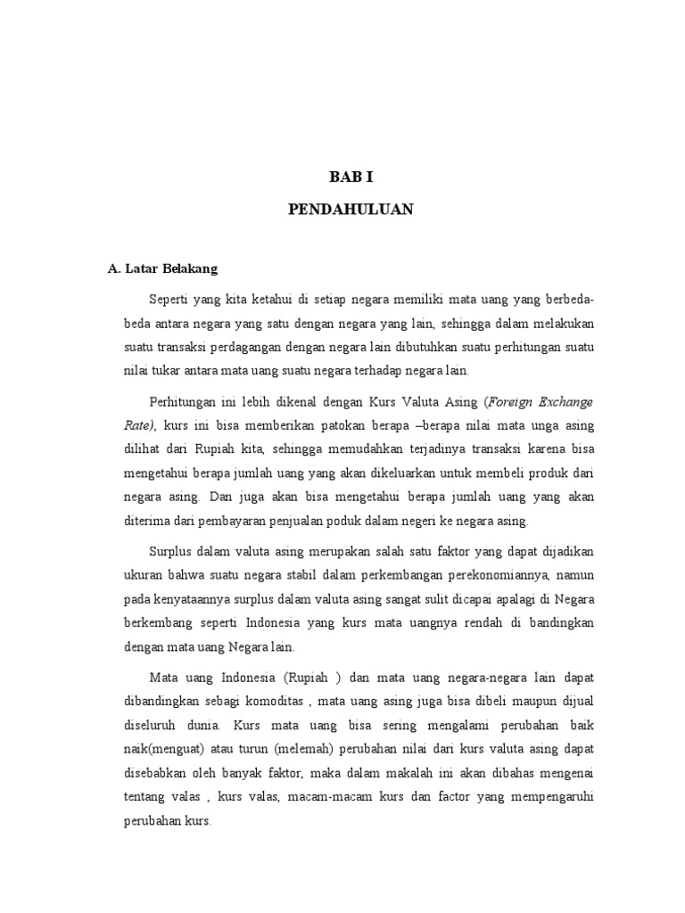 Tugas Fortopolio Makalah Valas