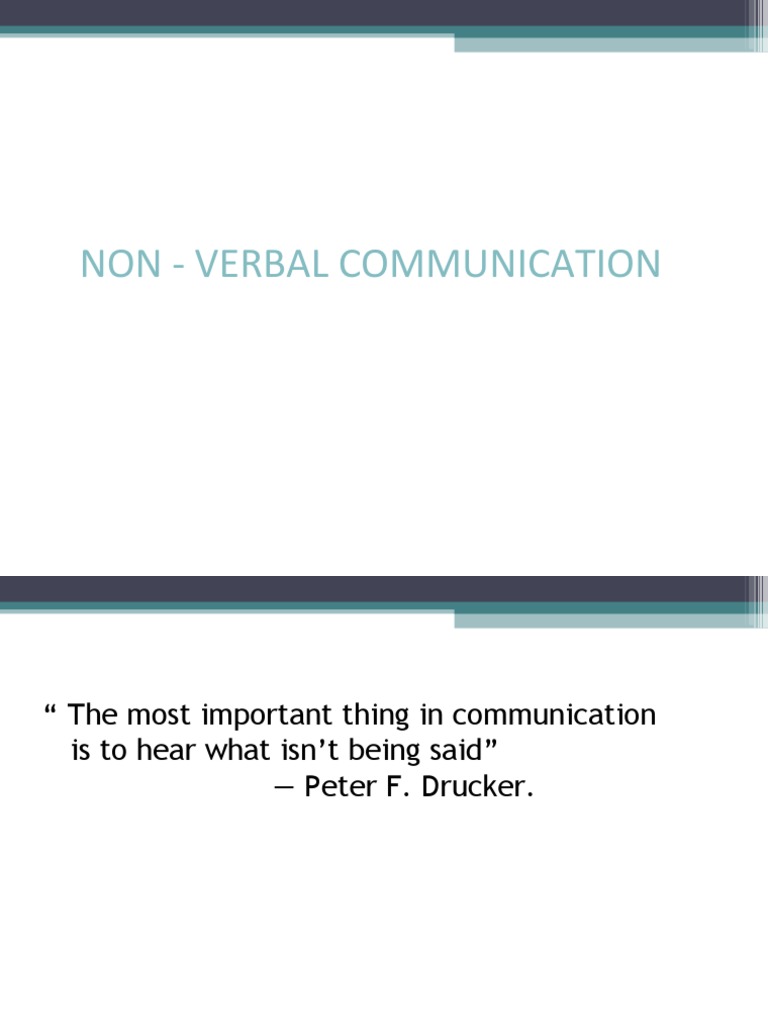 Understanding Non-Verbal Communication | PDF | Career & Growth