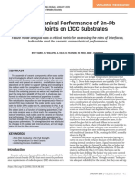 The Mechanical Performance of SN-PB Solder Joints On LTCC Substrates