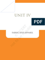 Unit Iv: Fabric and Apparel