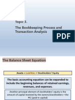 Topic 3. The Bookkeeping Process and Transaction Analysis