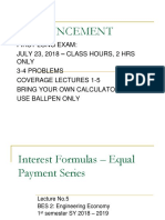 BES2-Equal Payment Series