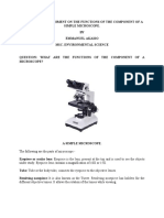 The Following Are The Parts of Microscope