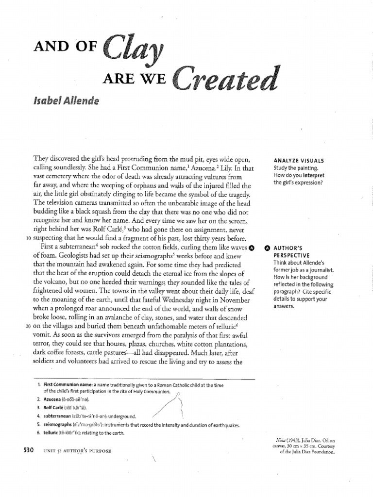 And of clay we are created pdf