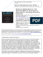 Science & Global Security: The Technical Basis For Arms Control, Disarmament, and Nonproliferation Initiatives