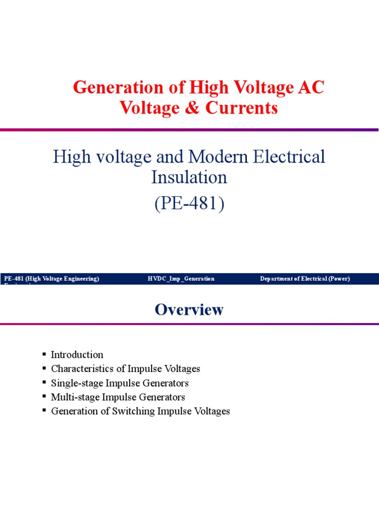 High Voltage AC Impulse Generator Overview | PDF | Electrical Network ...