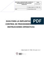 Guia para La Implantación Y Control de Procedimientos E Instrucciones Operativas