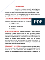 Automatic Count Method:: Portable Counters, Permanent Counters, and Videotape