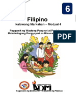 Fil6 - Q2 - Mod4 - Paggamit NG Wastong Pang Uri at Pagtukoy Sa Mahahalagang Pangyayari Sa Binasang Sanaysay - Version3