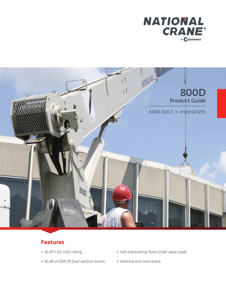 800D Product Guide Imperial | PDF | Crane (Machine) | Truck