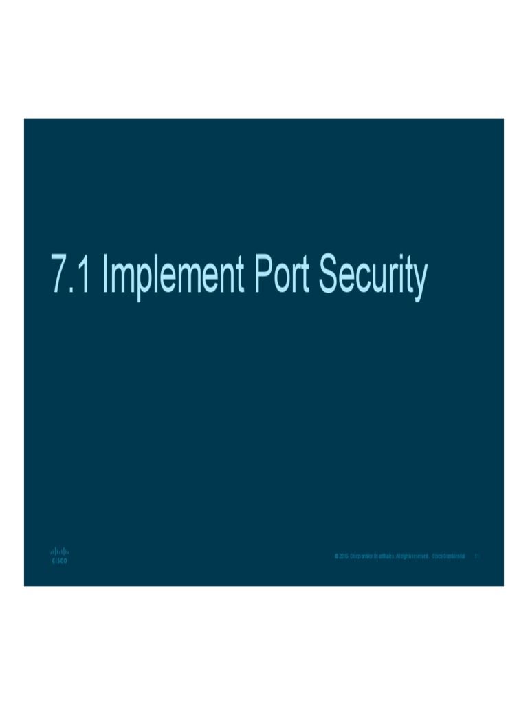 7.1 Implement Port Security | PDF | Computer Science | Computer Engineering