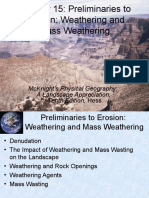 Chapter 15: Preliminaries To Erosion: Weathering and Mass Weathering