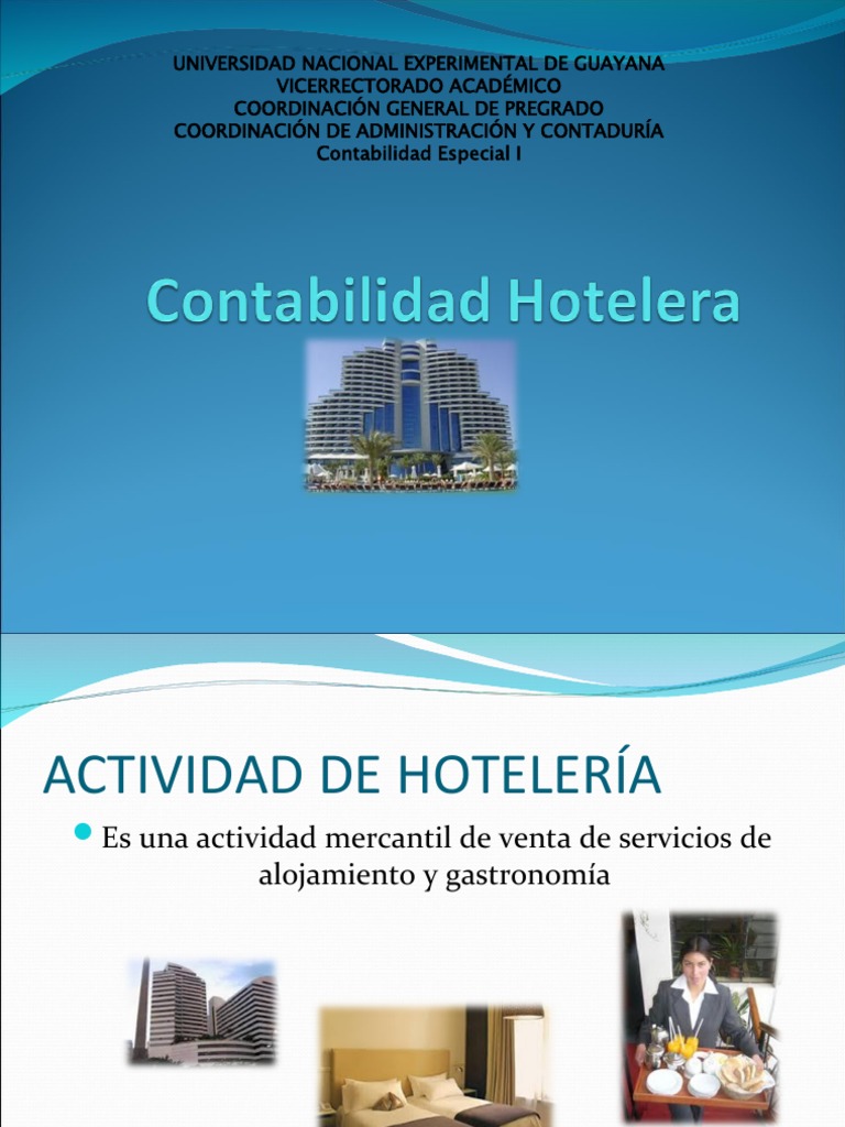 Unidad II Contabilidad Hotelera PDF Hotel Salario